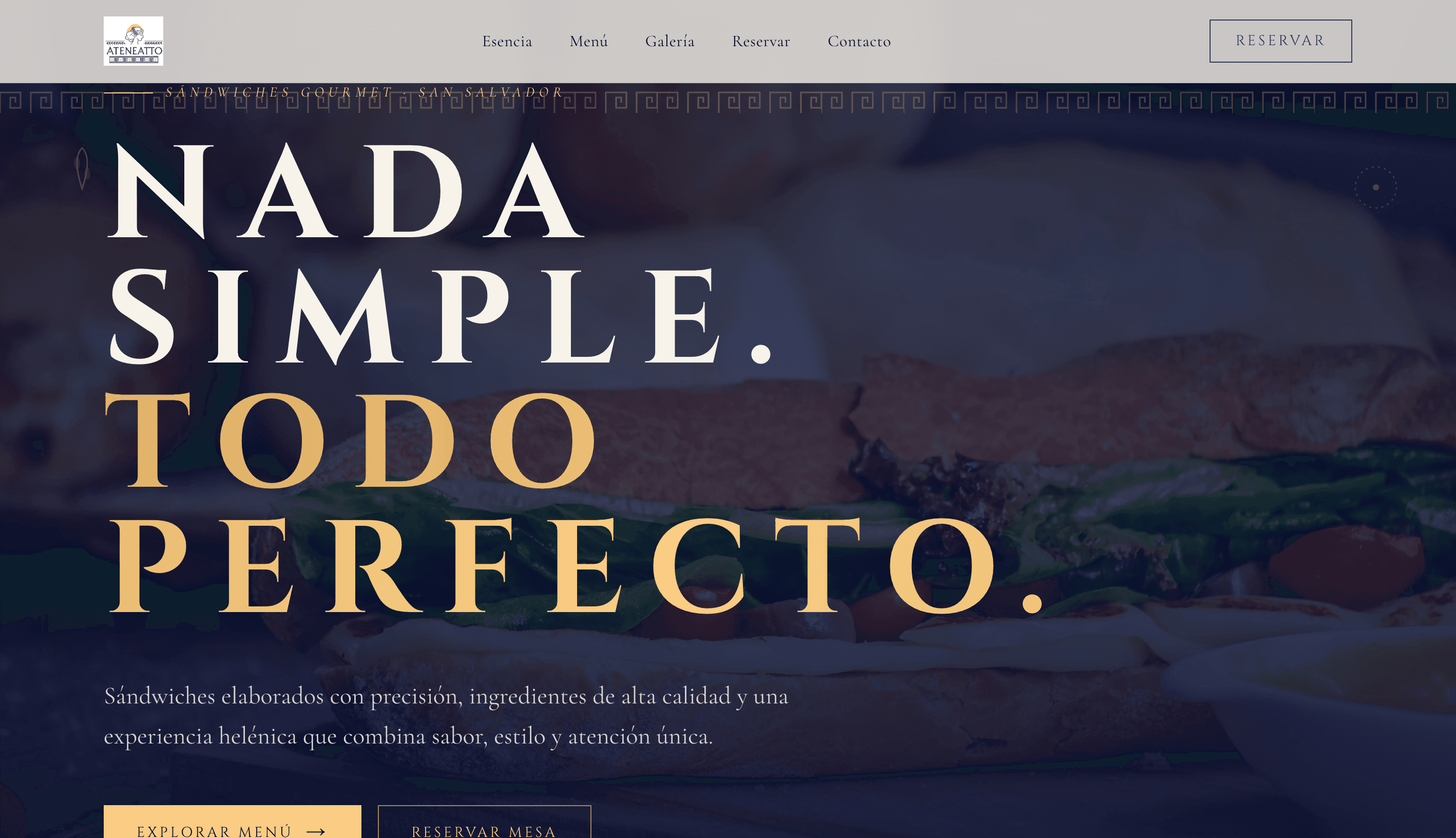 Screenshot of the Ateneatto website